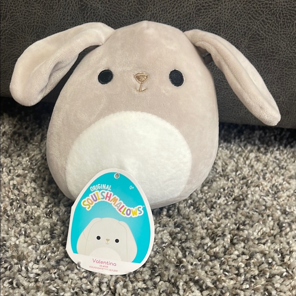 Squishmallows Valentino Bunny Plush - Tan and White